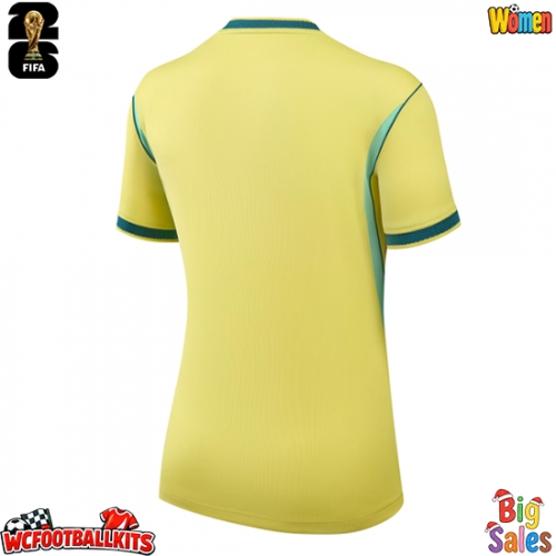 Brazil Replica Home Stadium Shirt for Women World Cup 2026 Short Sleeve